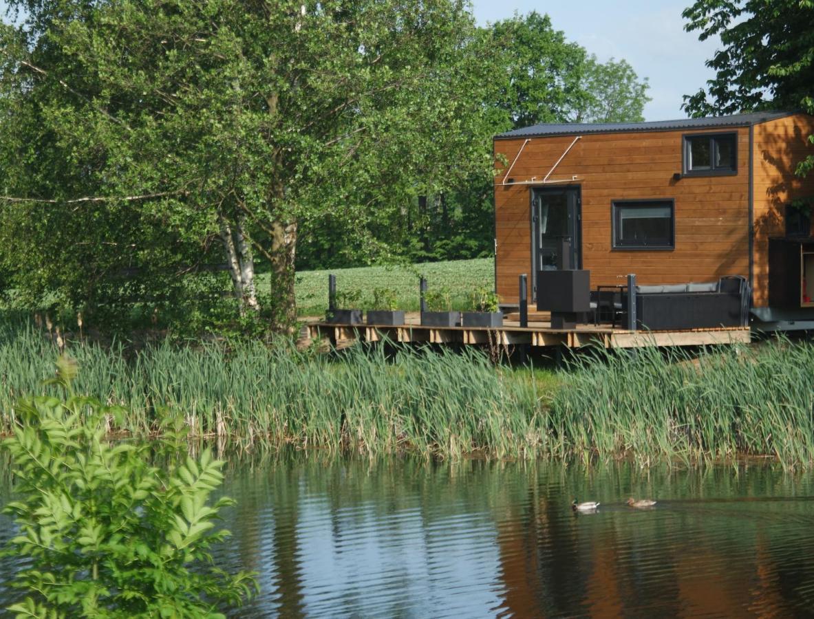 Tinyhousebeidresden 1 - Direkt Am Naturteich - Naehe Saechsische Schweiz, Dresden Großharthau Exterior foto